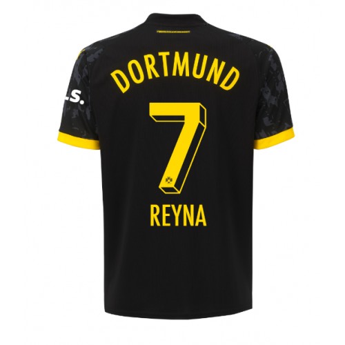 Moški Nogometni dresi Borussia Dortmund Giovanni Reyna #7 Gostujoči 2023-24 Kratek Rokav